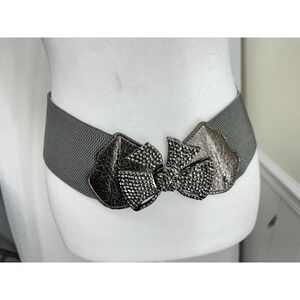 Vintage Bow 80s Beaded Bling Statement‎ Belt Women’s 30in Stretchy